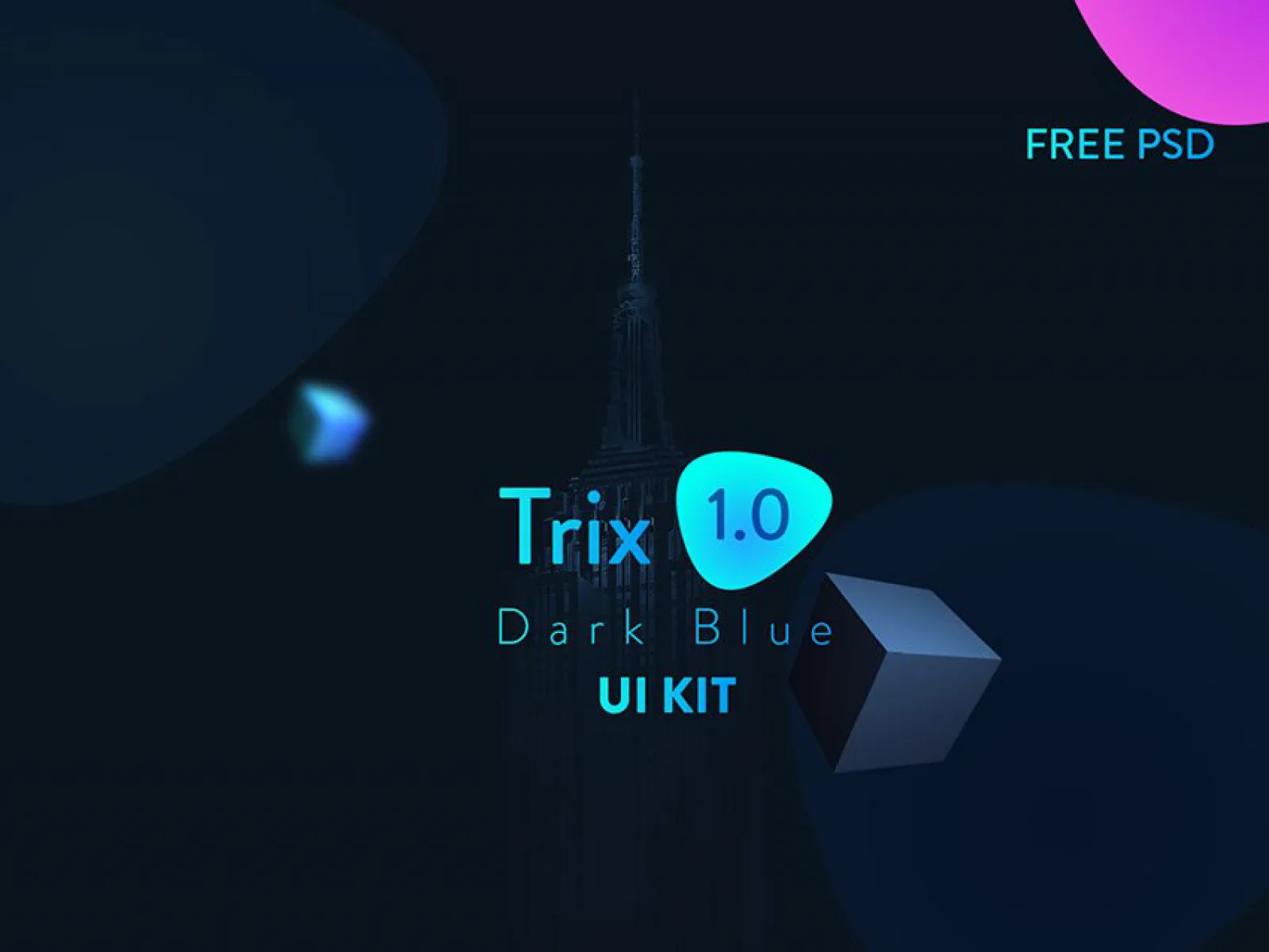 Trix Dark App Design UI Kit  - Free Figma Template