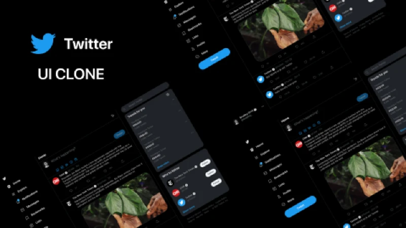 Twitter UI Clone Design for Figma and Adobe XD