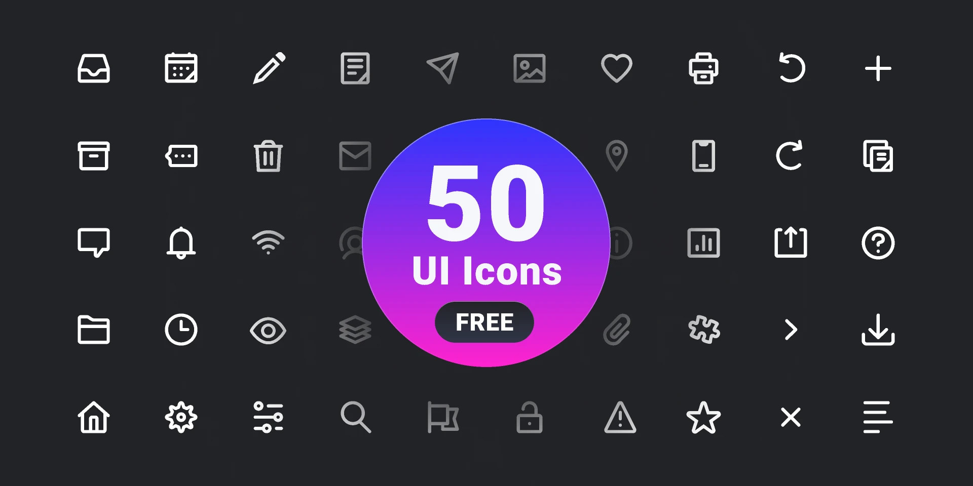 UI Primitive Icons for Figma and Adobe XD