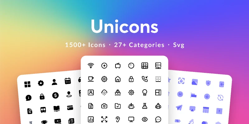 Unicons for Figma and Adobe XD
