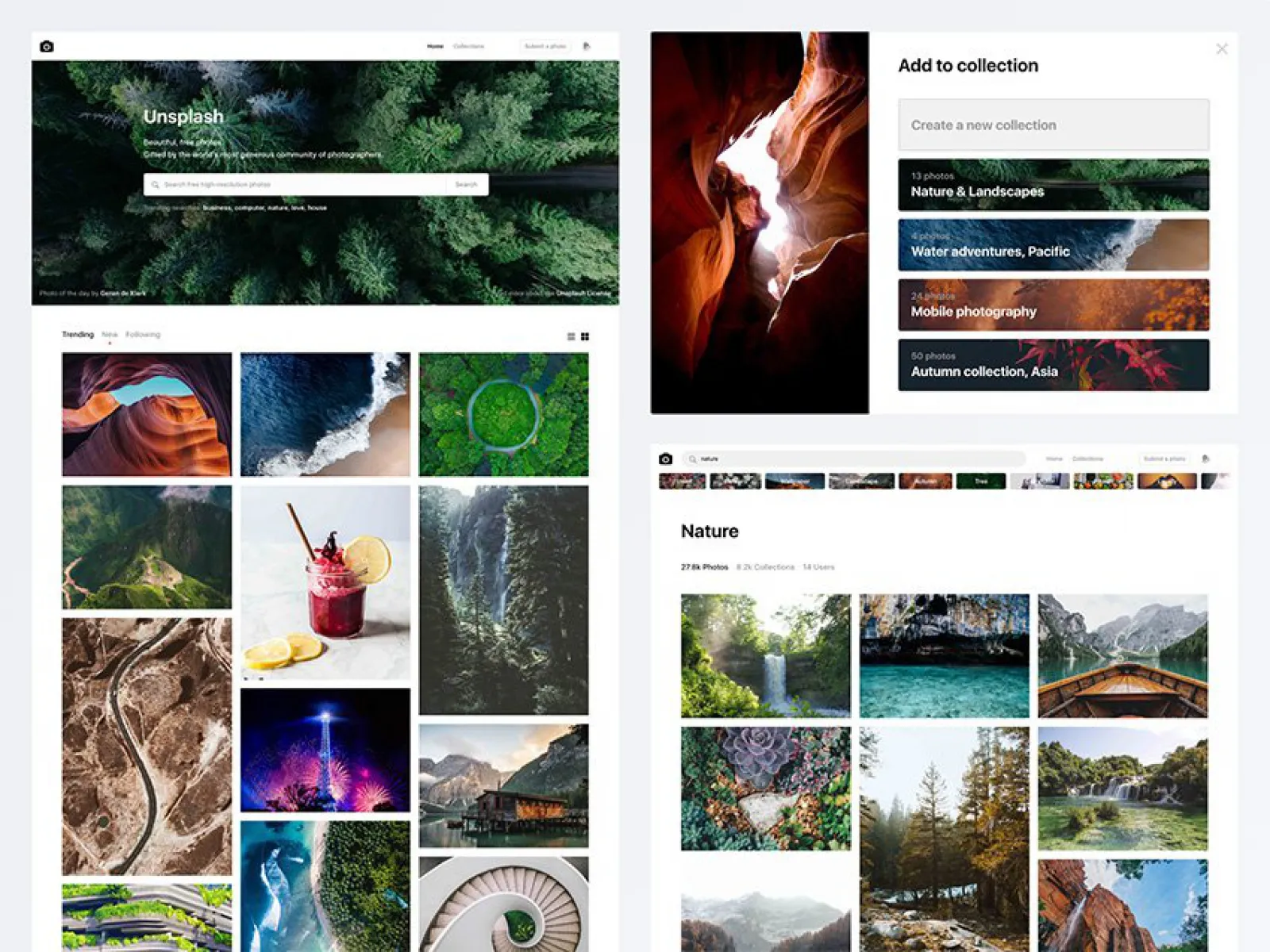 Unsplash Free Web Theme  - Free Figma Template