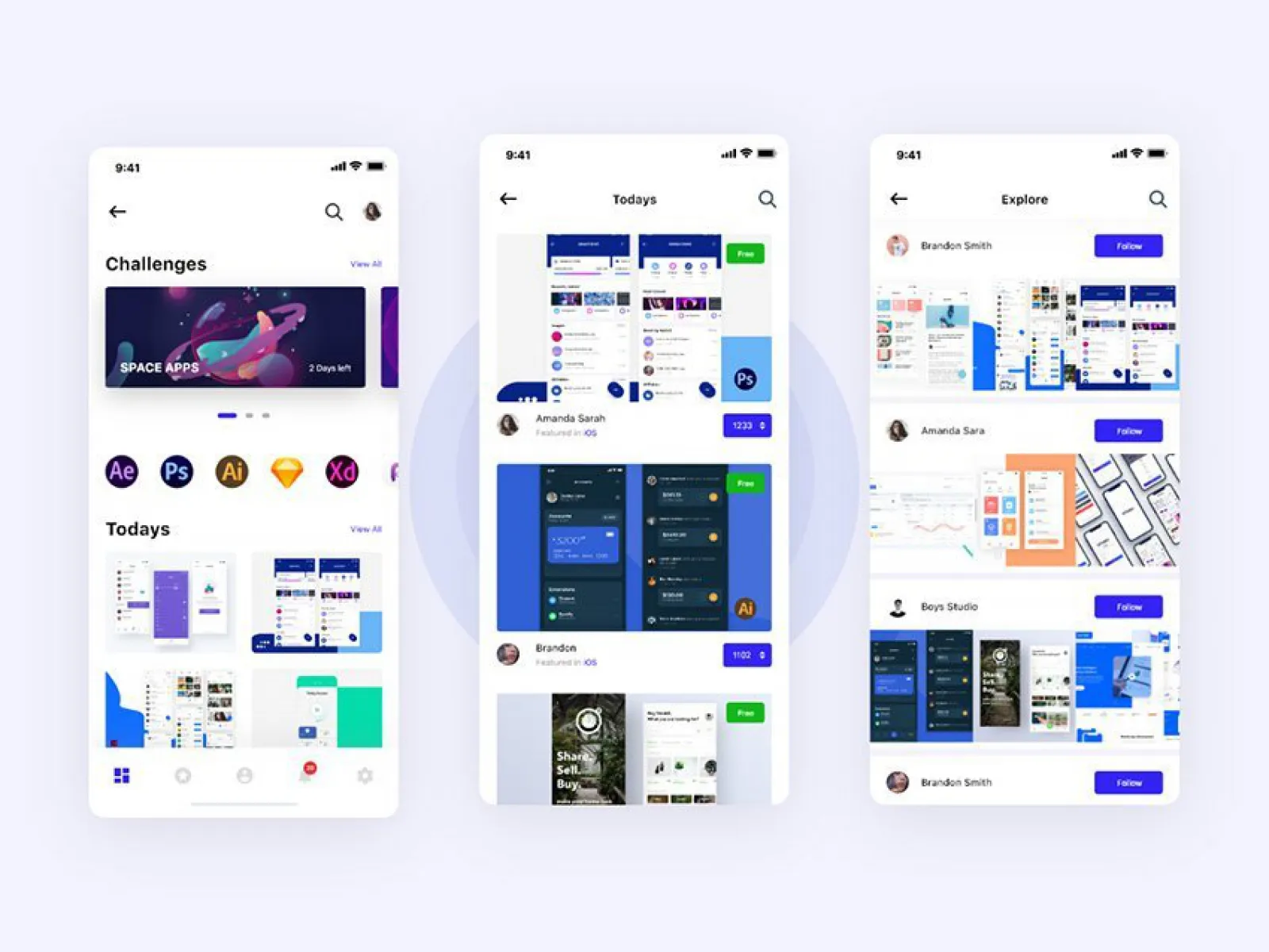 Uplabs UI App Redesign  - Free Figma Template