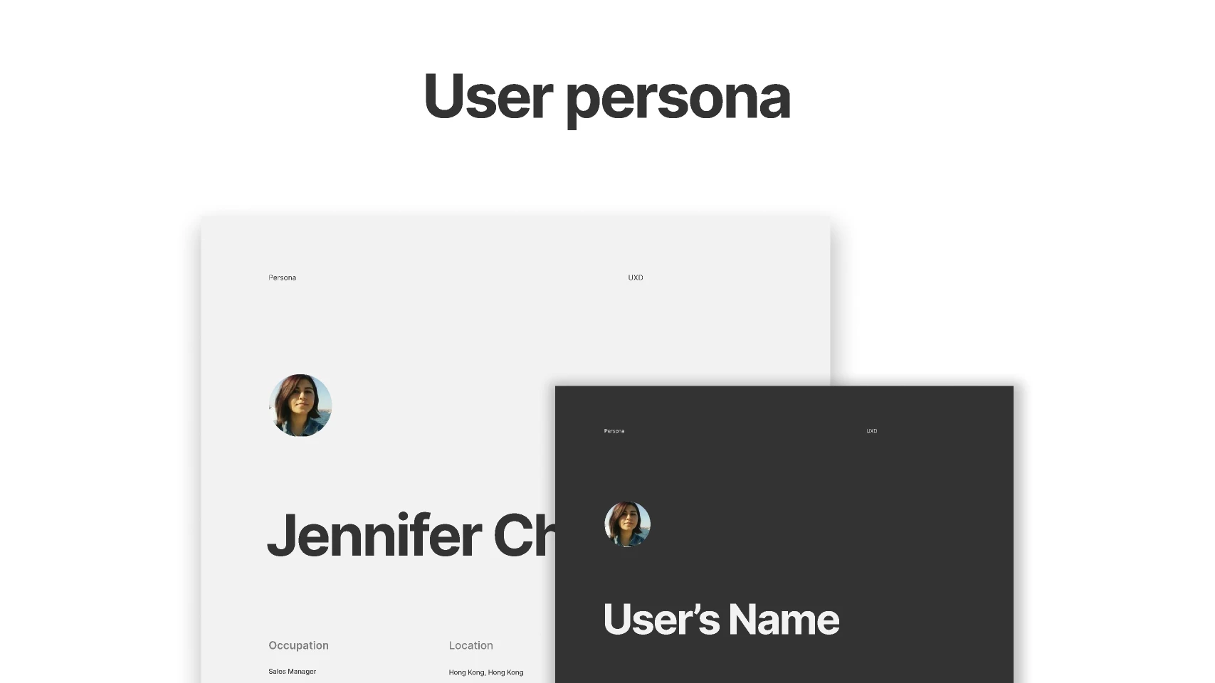 User persona for Figma and Adobe XD