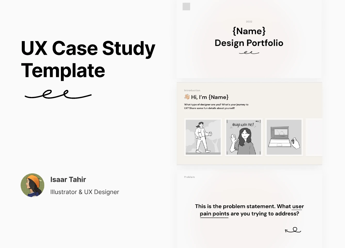 UX Case Study Template for Figma and Adobe XD