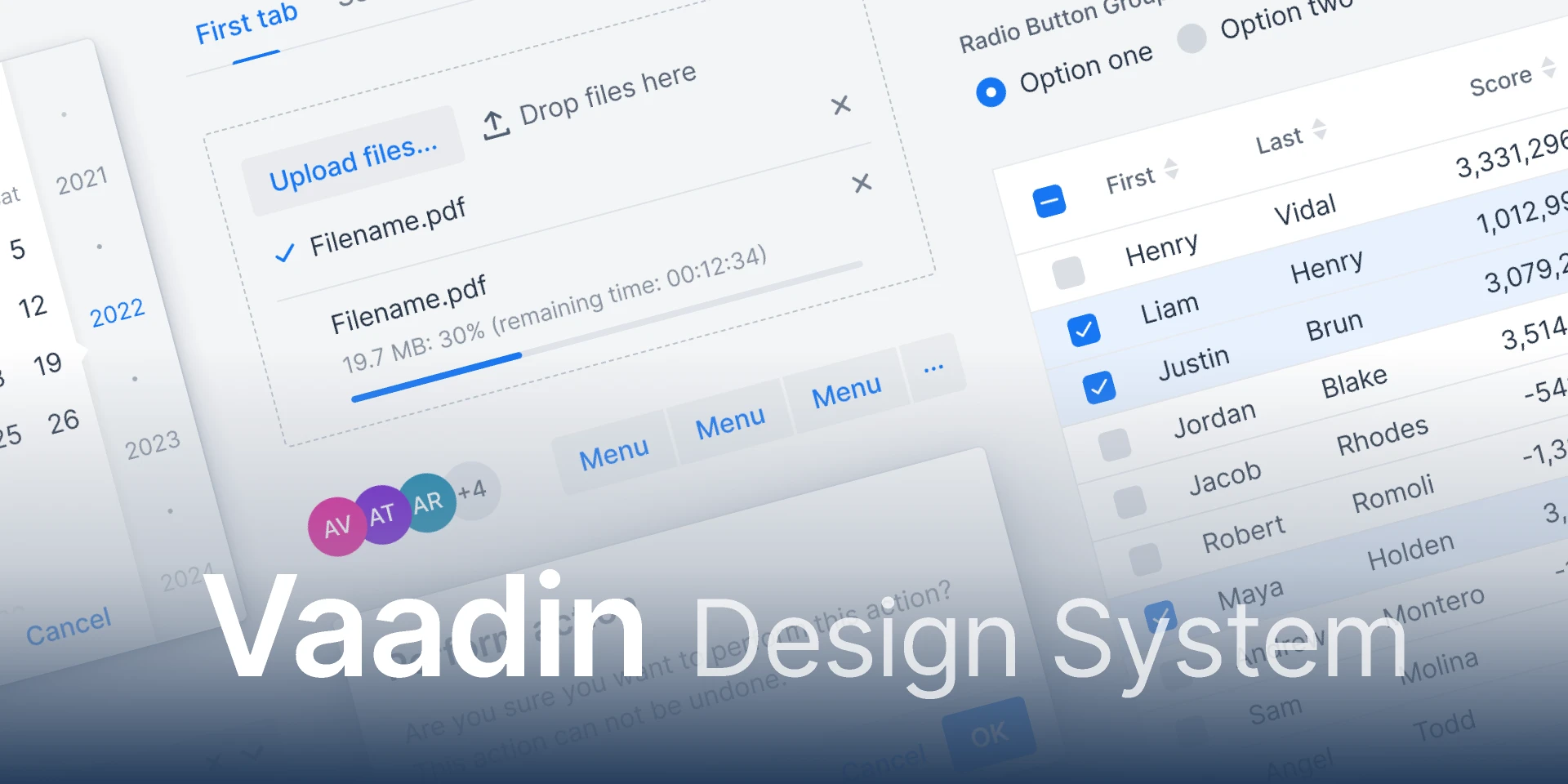 Vaadin Design System for Figma and Adobe XD