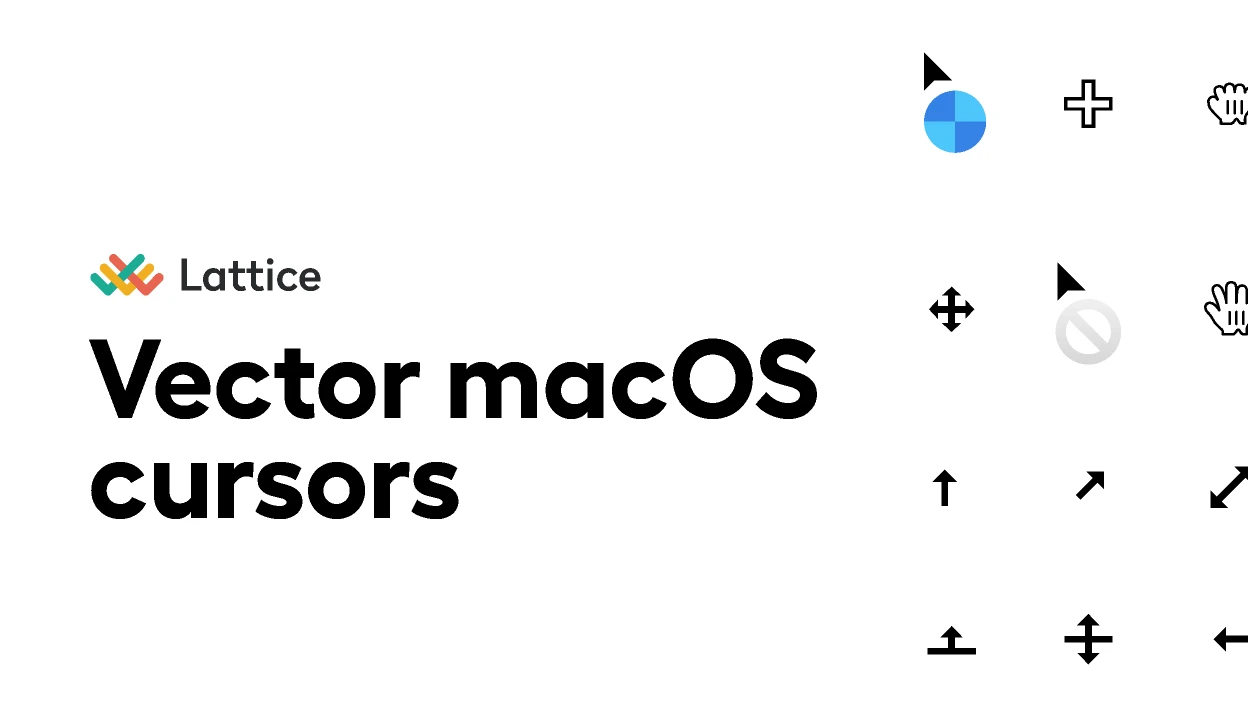 Vector macOS cursors for Figma and Adobe XD