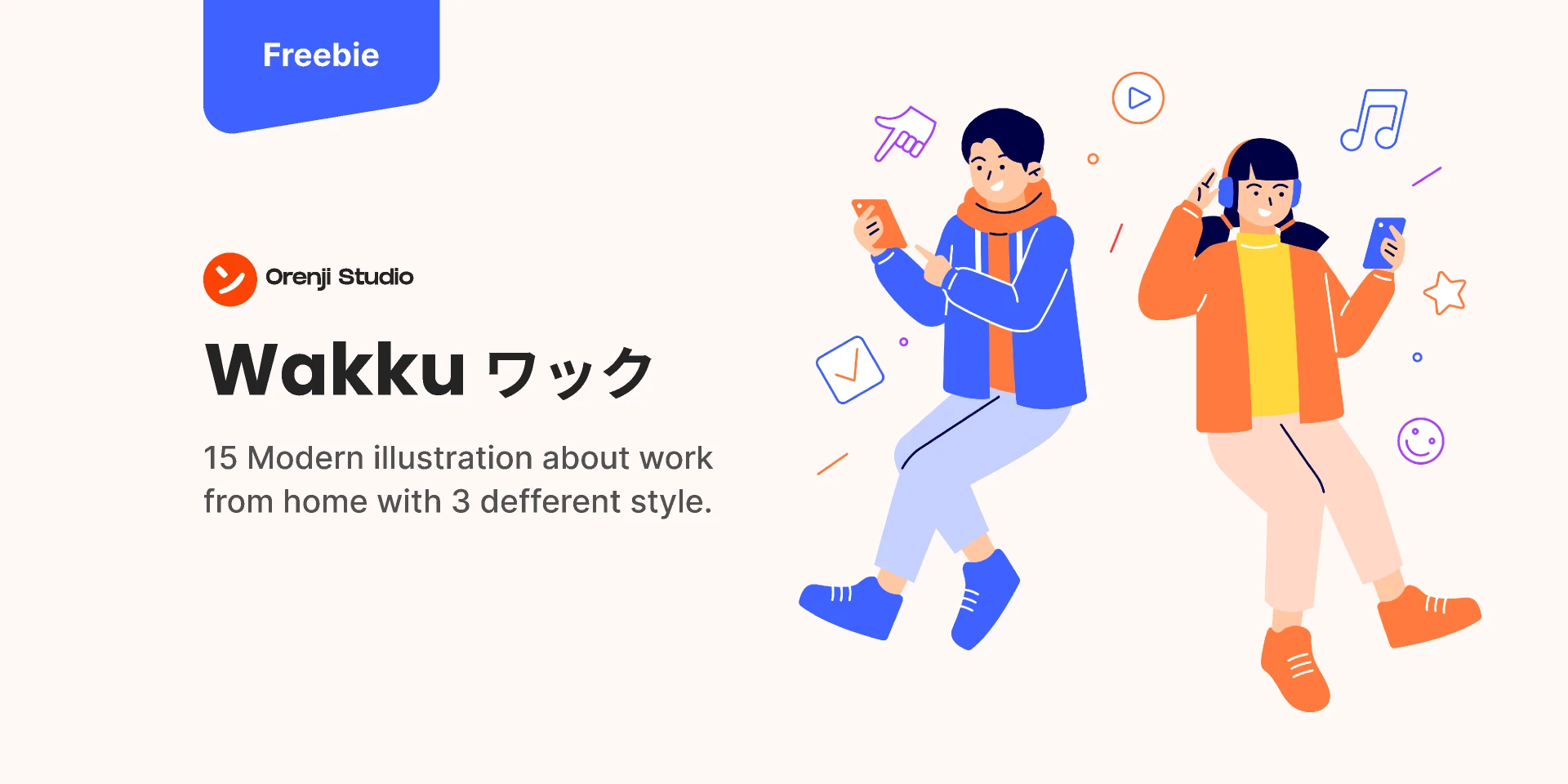 Wakku Illustration Pack for Figma and Adobe XD