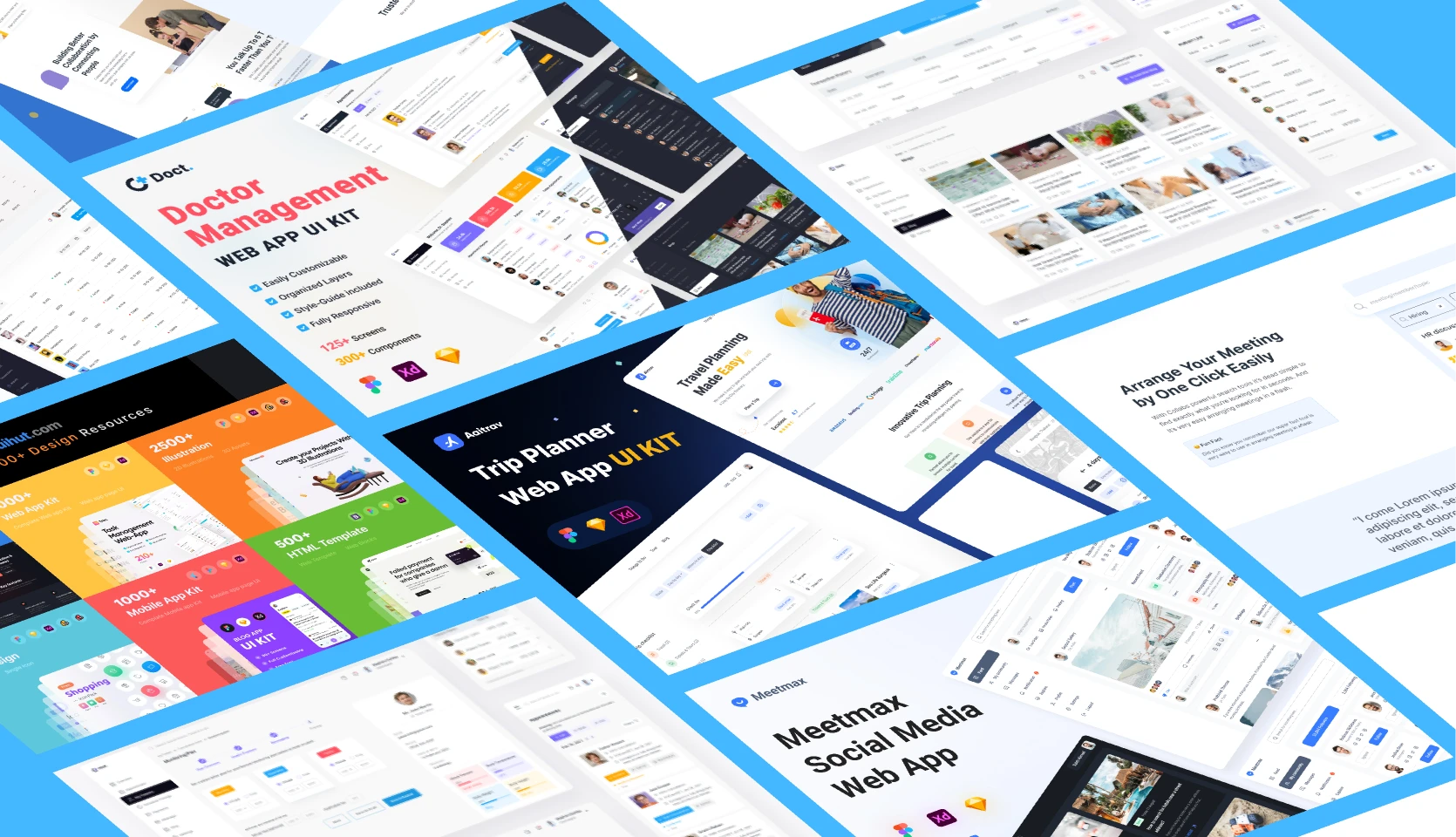 Web App UI Kits for Figma and Adobe XD