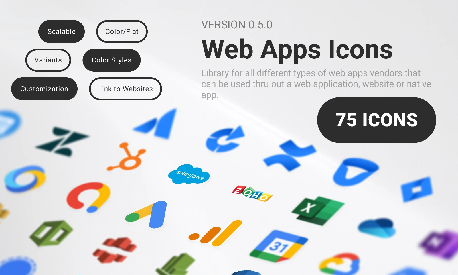 Web Apps Icons for Figma and Adobe XD