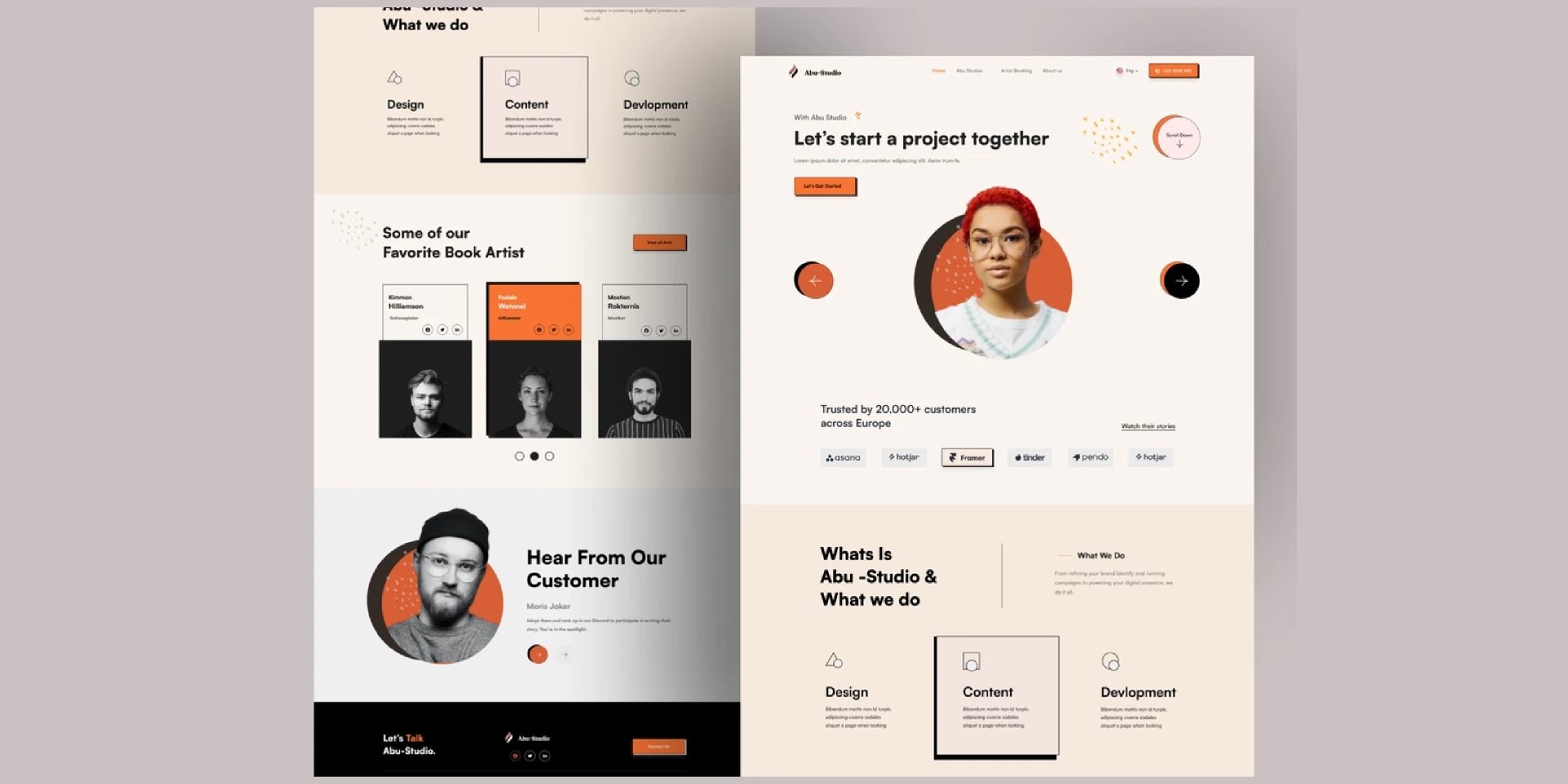 Web Page : Digital agency landing page for Figma and Adobe XD