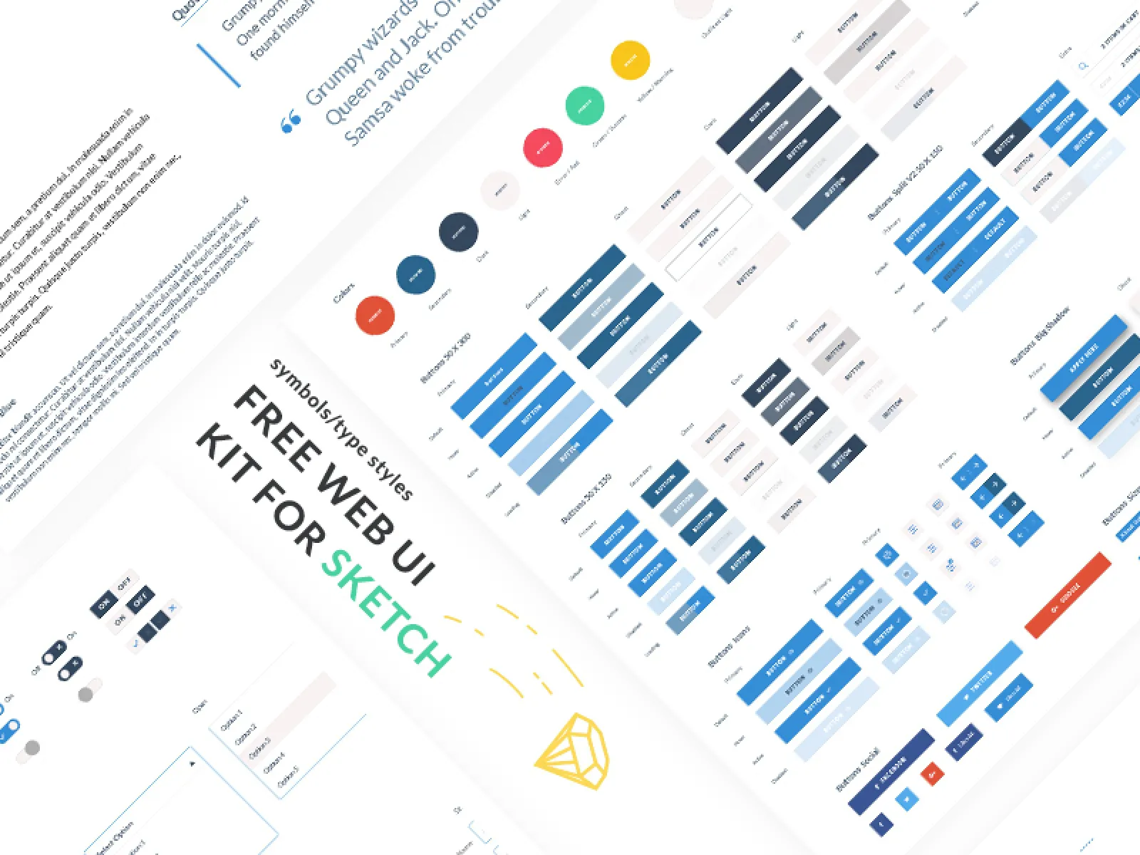 Web UI Kit Symbols & Styles  - Free Figma Template