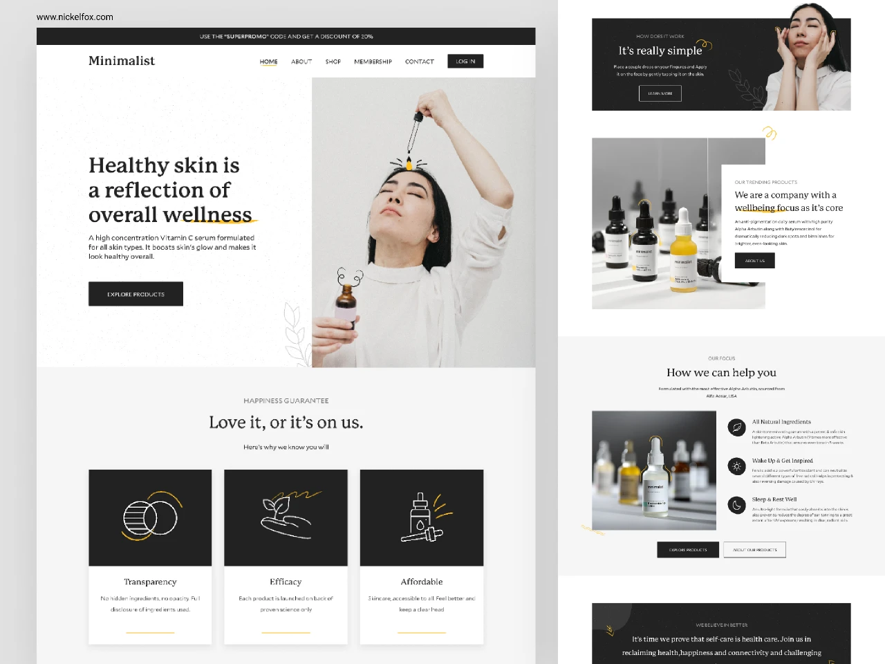 Website - Minimalist for Figma and Adobe XD
