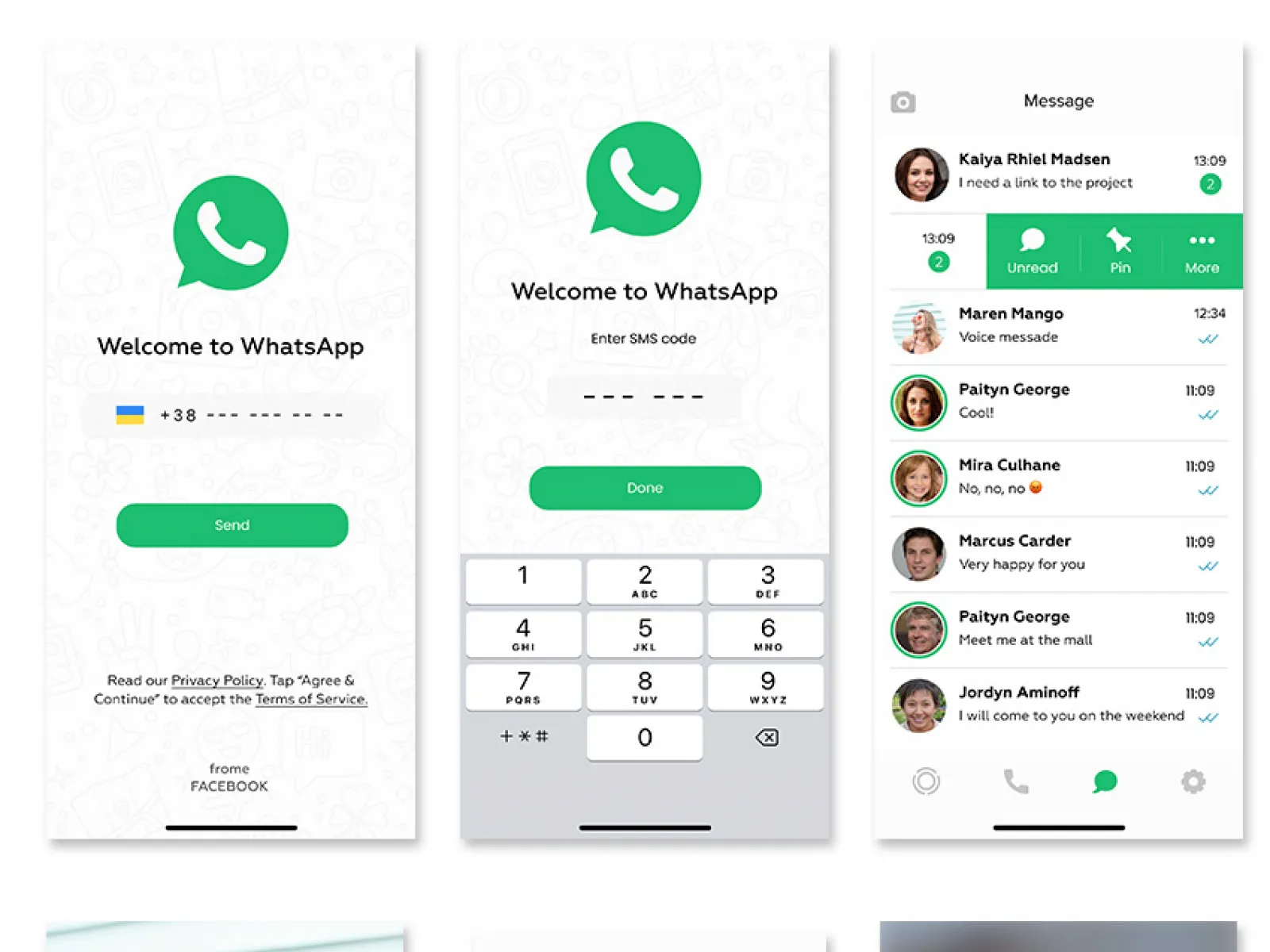 WhatsApp Redesign UI Kit  - Free Figma Template