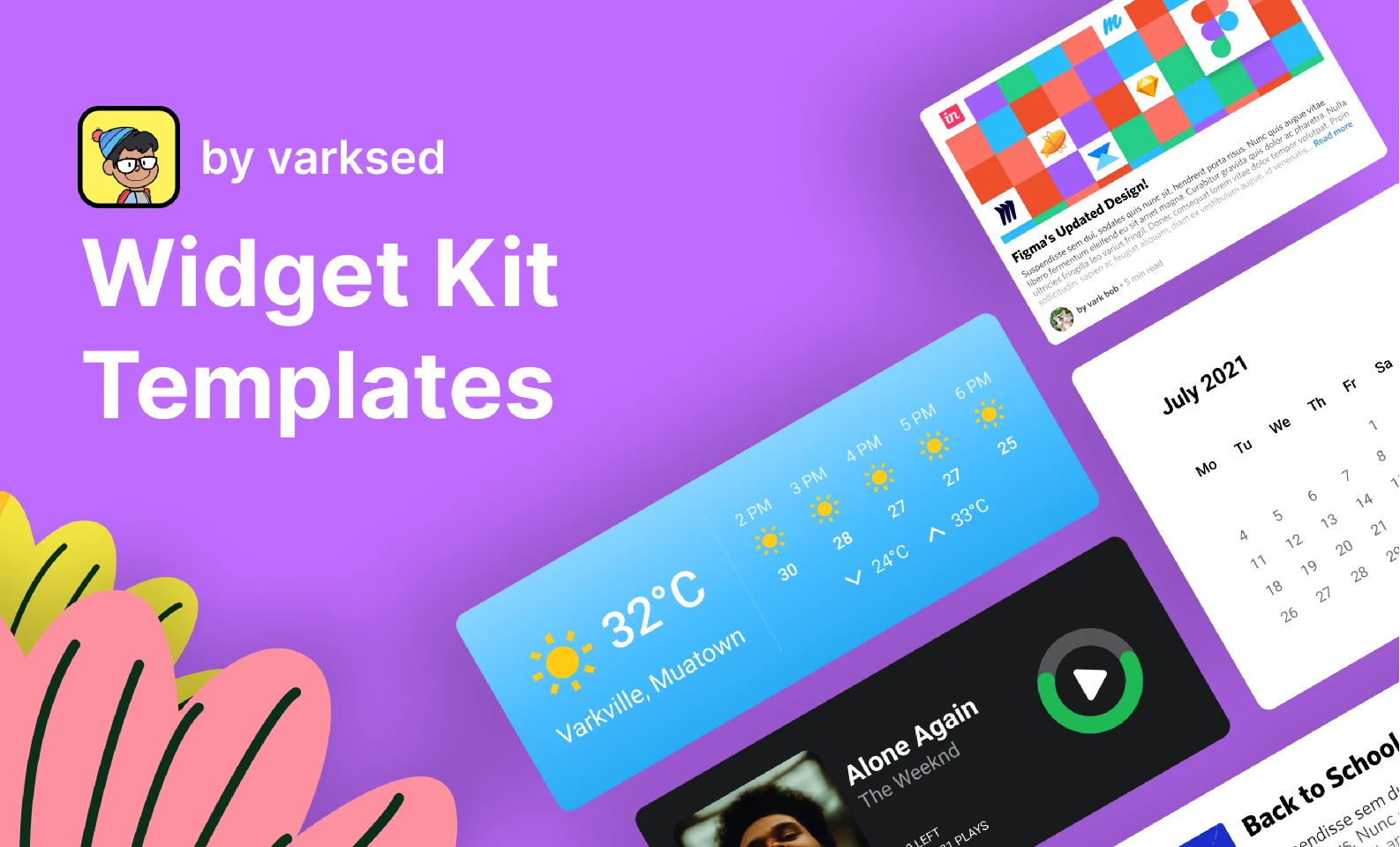 Widget Kit Templates for Figma and Adobe XD