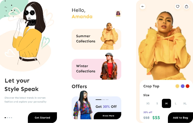 Women Fashion Store - Mobile Design for Figma and Adobe XD