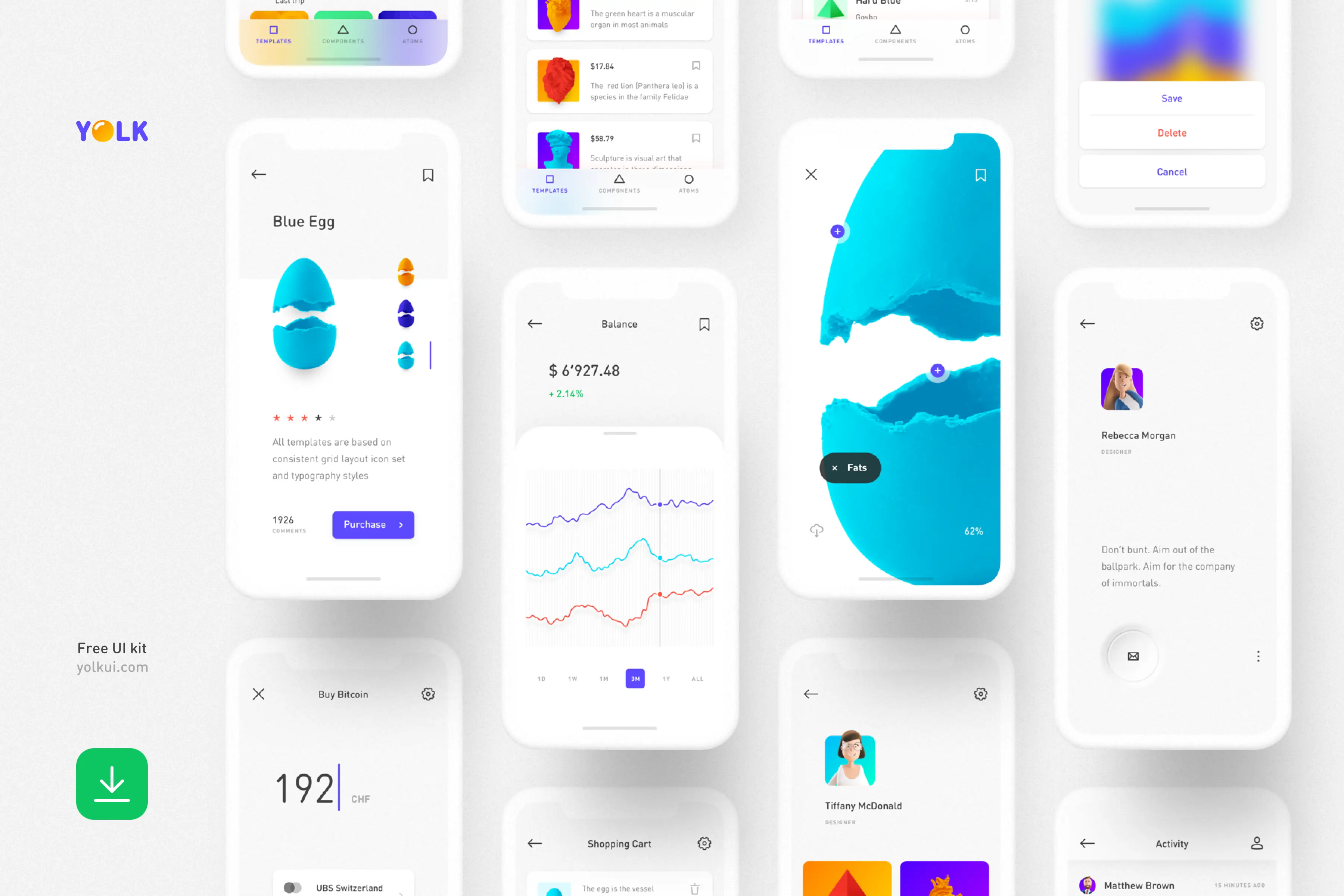 Yolk Free iOS UI Kit Design System for Figma and Adobe XD No 2