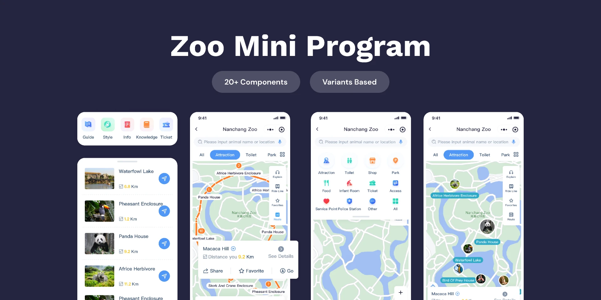 Zoo Mini Program for Figma and Adobe XD